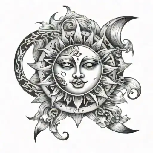 Sun And Moon Transformation Reflecting Amrit's Interests