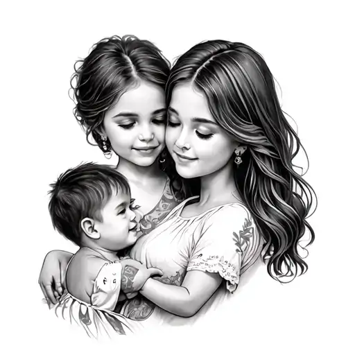 Mother With 2 Children