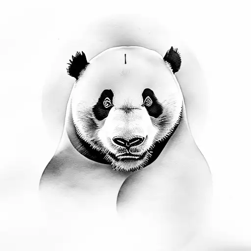 Panda With Calm N Fierce Look