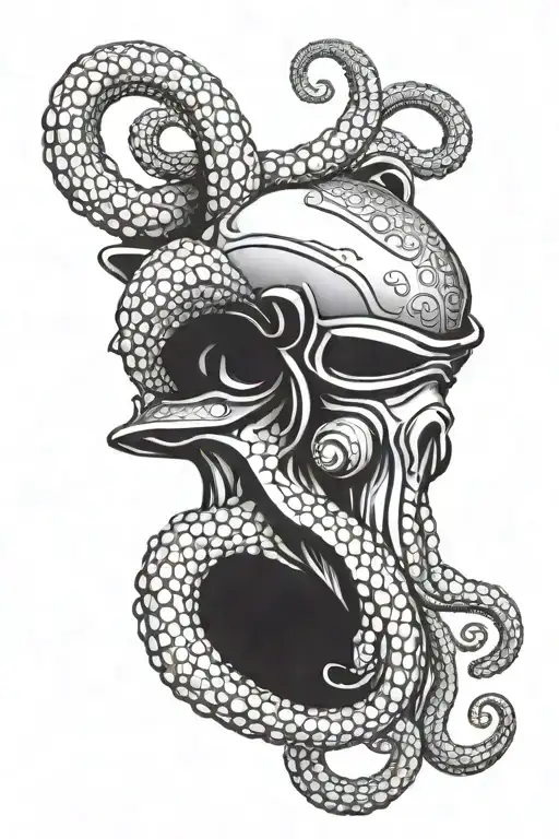 Octopus Wearing Centurion Helmet
