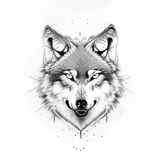 Wolf Howling Eyes Open For Arm Tatoo