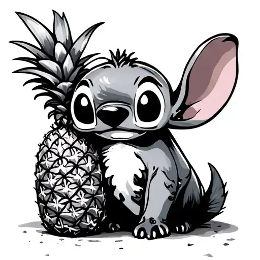 Ohana Stich With Pineapple Beach