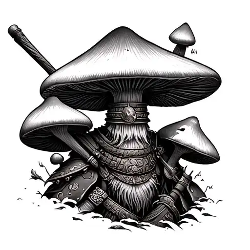 Mushroom Samurai Warrior