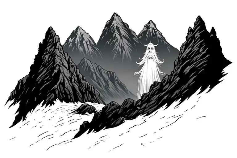 The Lord Of The Rings And The Hobbit Mountains And The Journey With Gandalf