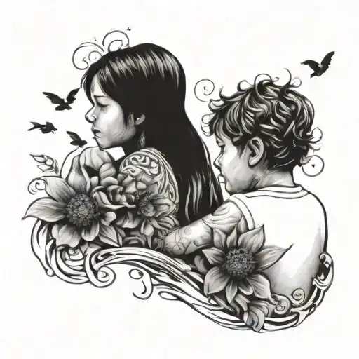 Subtle Hint To Peace And My Two Children Playing