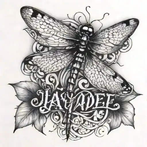 Dragonfly With The Word Jay Dee