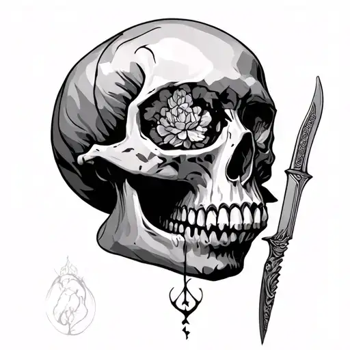 Skull And Nife
