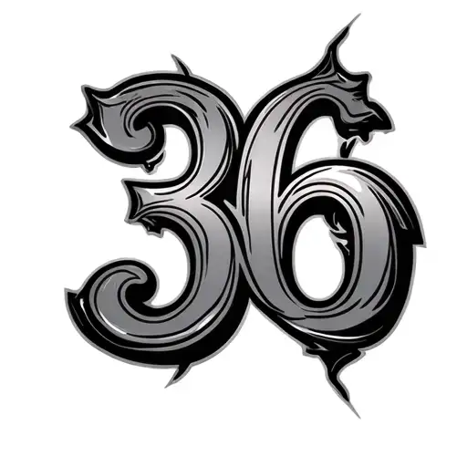 The Number 36 Depicted In A Creative Way