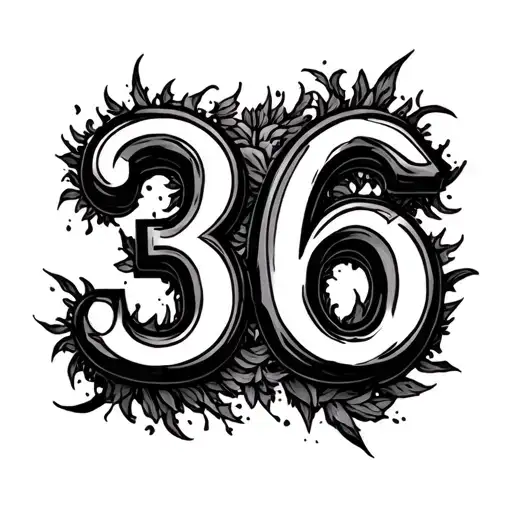 The Number 36 Depicted In A Creative Way Without Actually Using The Number Itself