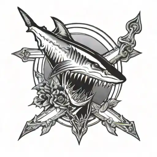 Jesus Cross And Shark