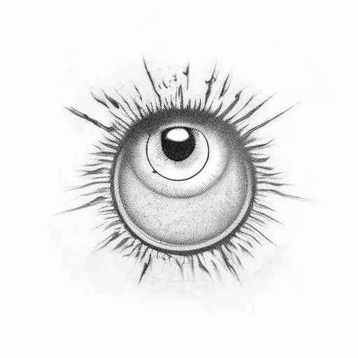 Creepy Eyeball With Red Inlay Full Sleeve