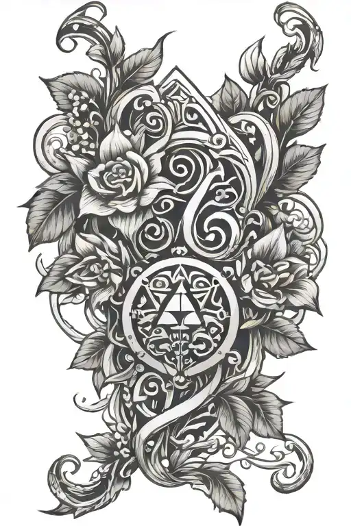 Floral Vine With Legend Of Zelda