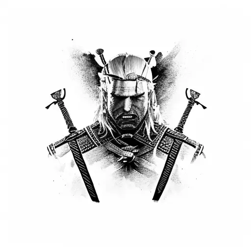 Witcher Logo With Sword