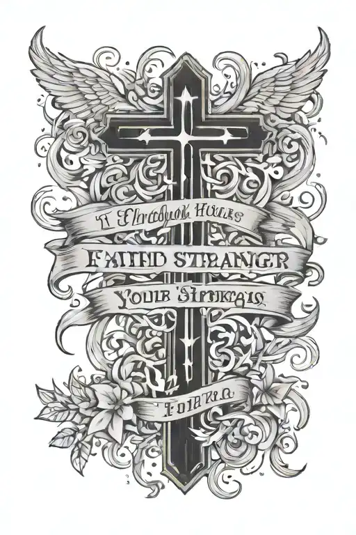 A Cross With The Inscription If Only Your Faith Was Stronger Than Your Fears