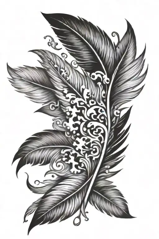 Autism Puzzle Pieces Feather