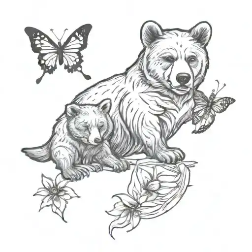 Lily Robin And Bear Playing