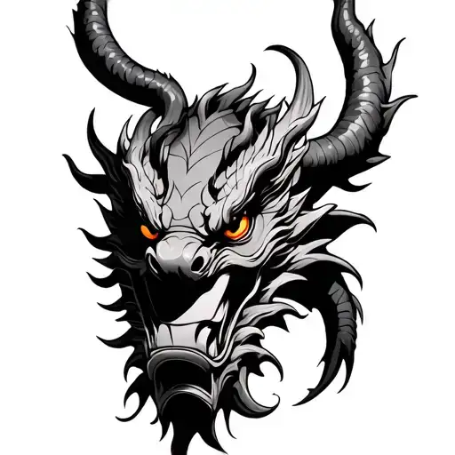 Oni Mask With Dragon Wrapped