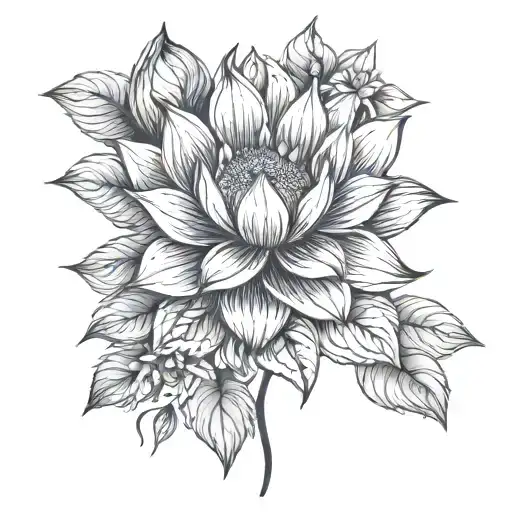 Lotus Flower Sunflower And Violet