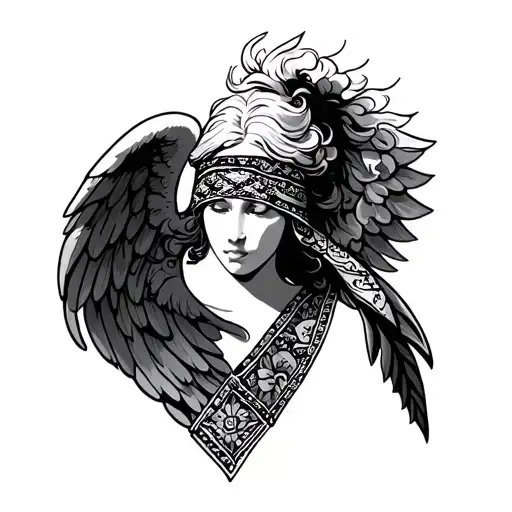 Angel And Bandana Pattern