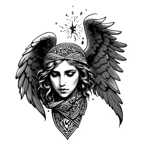 Angel And Bandana Pattern