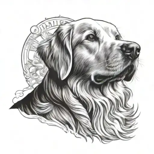 Black And White Golden Retriever Named Charlie