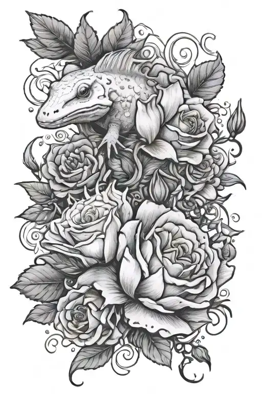 Rose And Axolotl