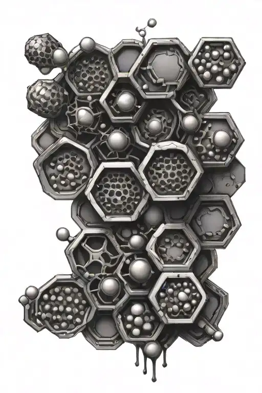 Vasopressin Molecule Cells Honeycomb Cyberpunk