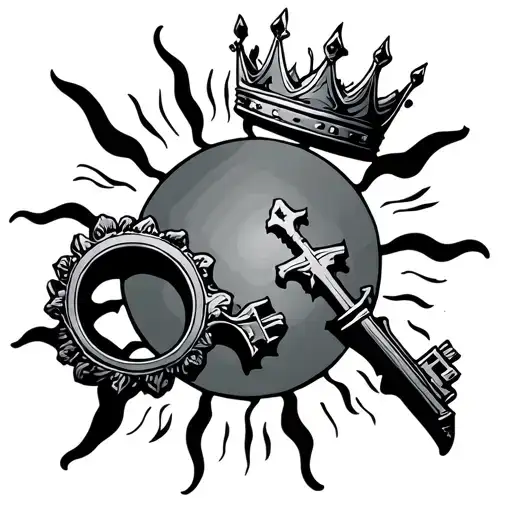 Sun Key With Crown Up Crossing The Sun Code