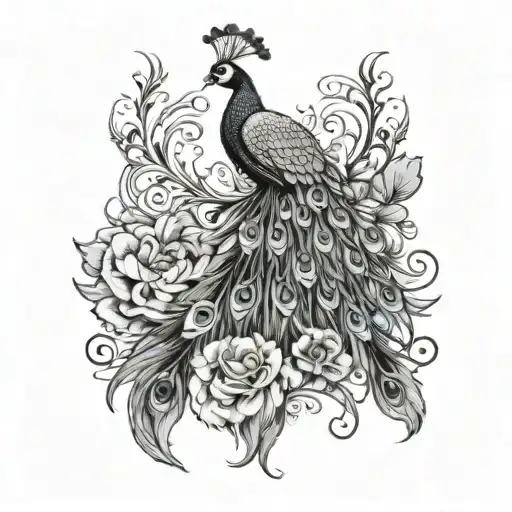 Colorful Peacock Surrounded By Death