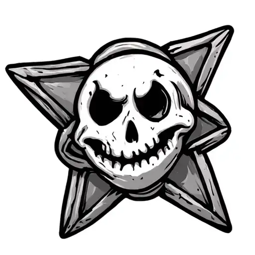 Star With A Dead Smiley Inside