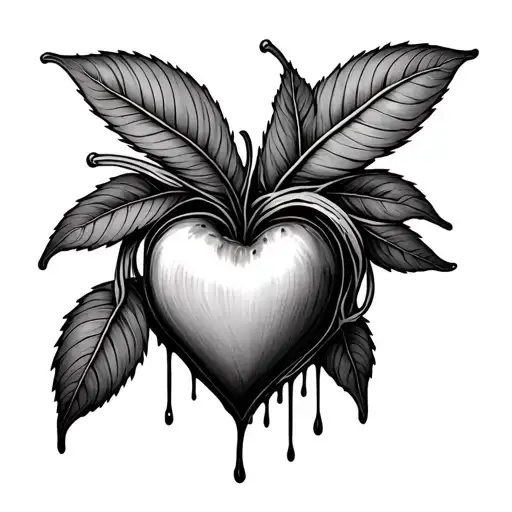 Roman Numerals 3-7-16 Bleeding Heart Plant Intertwined