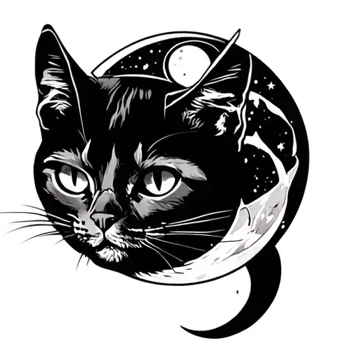 Moon Cat Skeleton