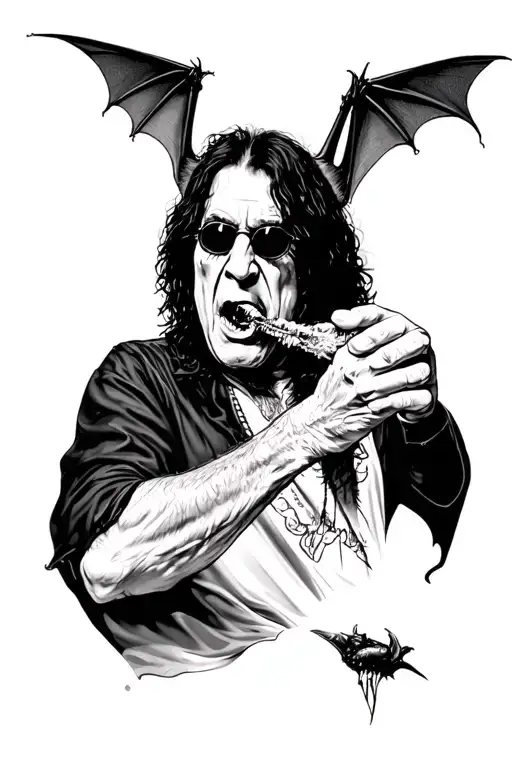 Ozzy Osbourne Eating Bat