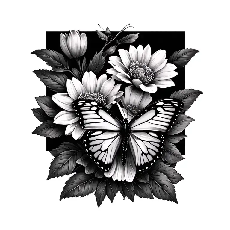 Butterflies And Flowers