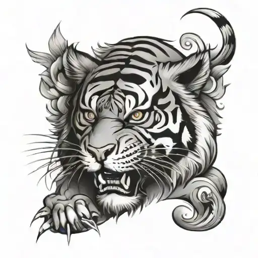 American Traditional Tiger