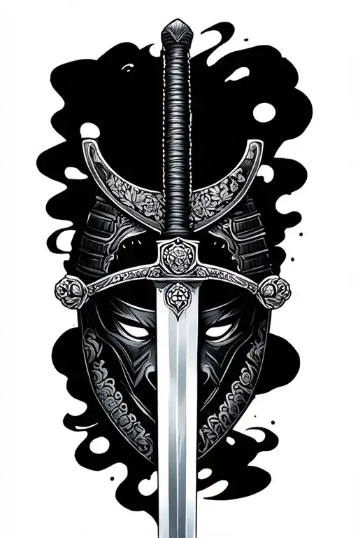 Samurai Sword And Mask