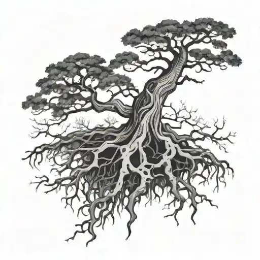 Tree Roots Reaching Deep