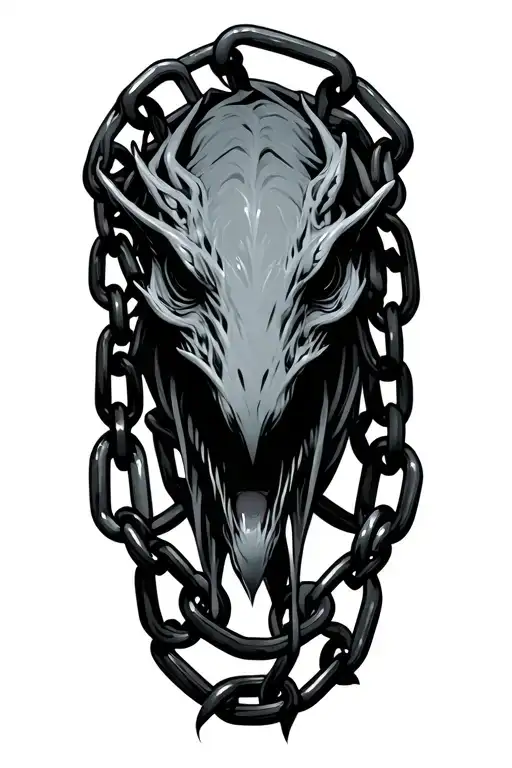 Chain Wrapped Creature Combining Elements