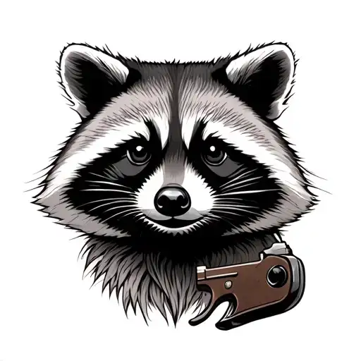 Racoon With Gun