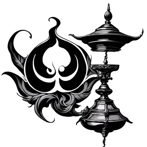 Dark Genie Lamp