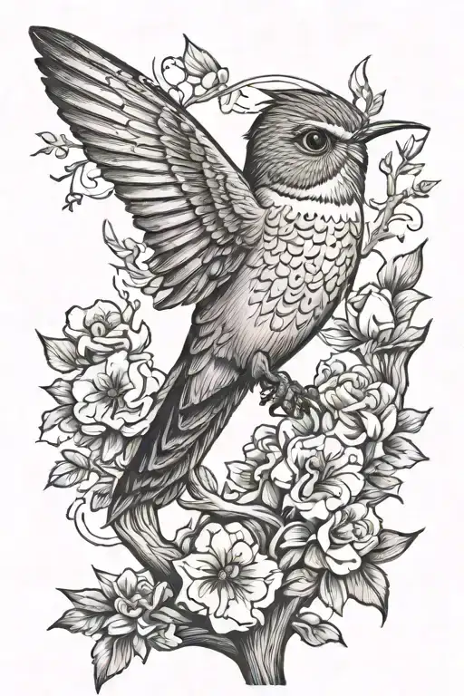 Tree Hummingbird Owl Perched