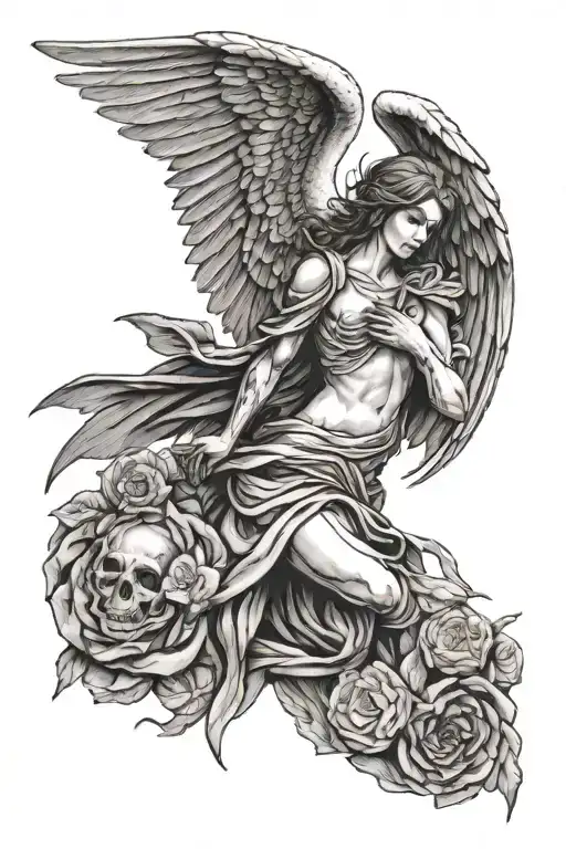 Money Is Reason Of Blood And Wars Falling Angel With Money And Blood On The Wrist