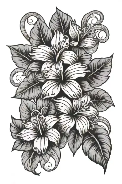 Hawaiian Flower Intertwined