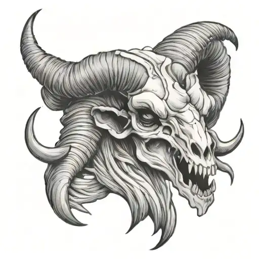 Demonic Ram Skull