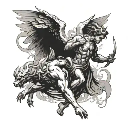 Angel Fighting Devil