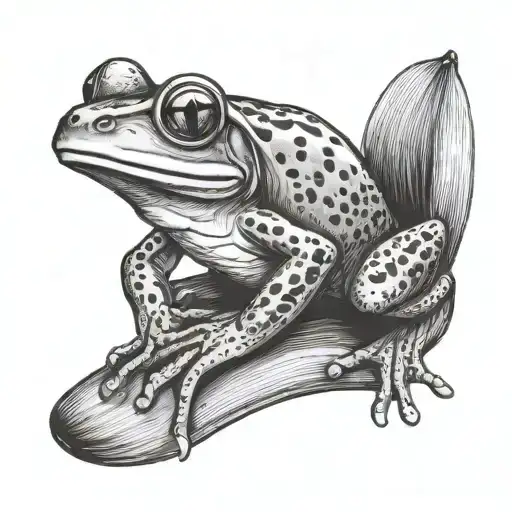 Frog Eating A Banana