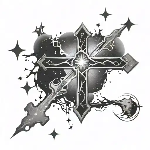 Christian Cross Constellation Rising