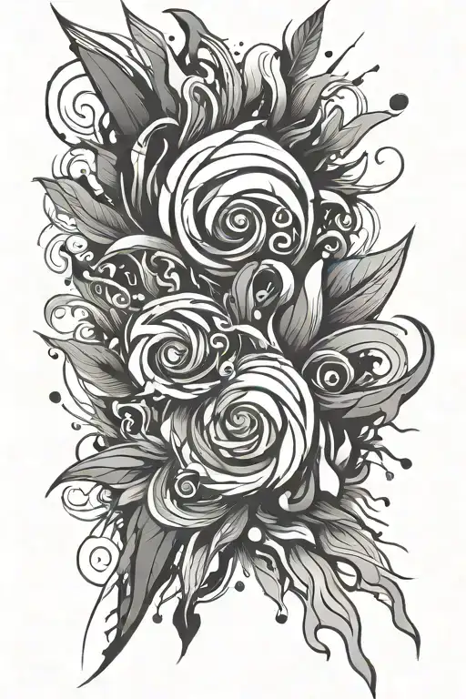 Abstract Brushstrokes With Neotable Style Breaks