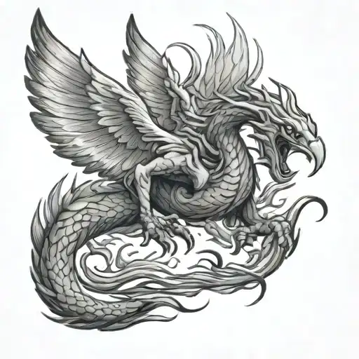 Rising Phoenix And Scorpion Tattoo Crawling Full Body