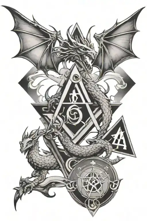 Dragon And Masonic Symbols